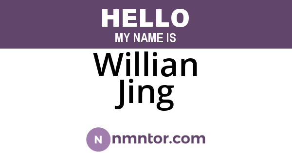 Willian Jing