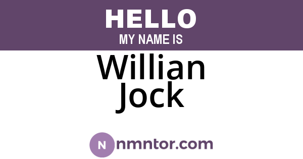 Willian Jock