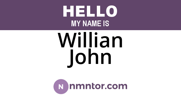 Willian John