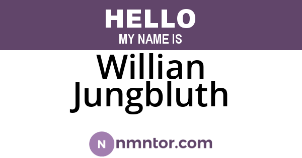 Willian Jungbluth