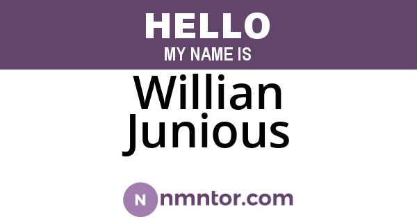 Willian Junious