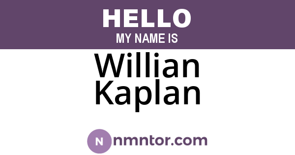 Willian Kaplan