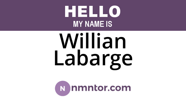 Willian Labarge