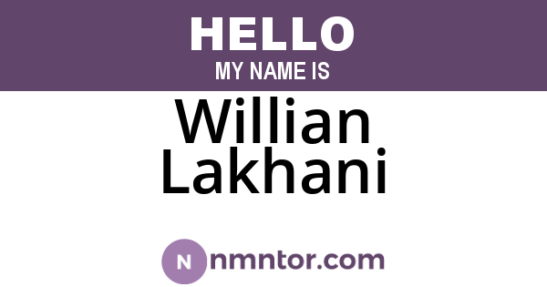 Willian Lakhani