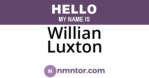 Willian Luxton