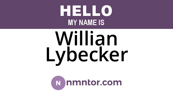 Willian Lybecker