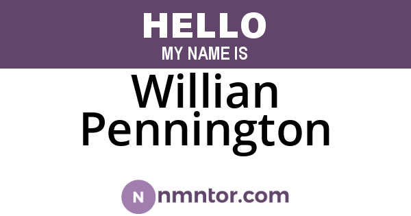 Willian Pennington