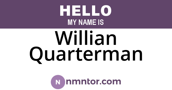Willian Quarterman