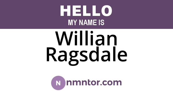 Willian Ragsdale