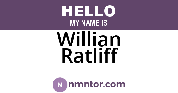 Willian Ratliff