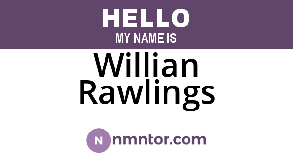 Willian Rawlings