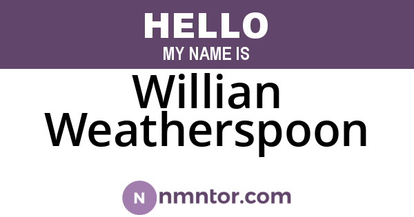 Willian Weatherspoon