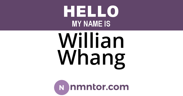 Willian Whang