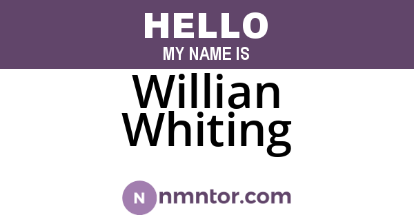 Willian Whiting