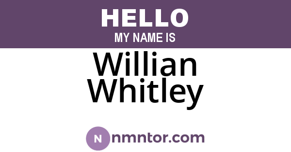 Willian Whitley