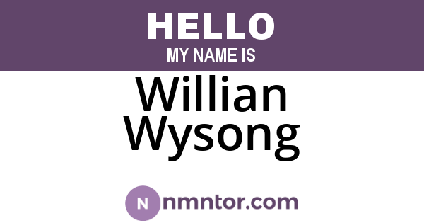 Willian Wysong