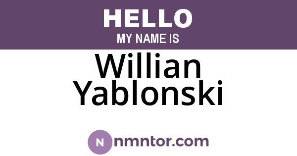 Willian Yablonski