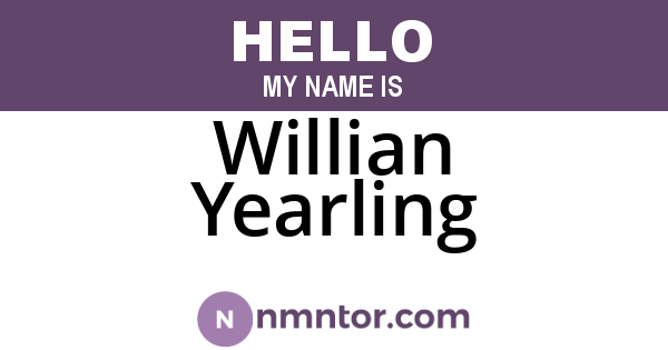 Willian Yearling