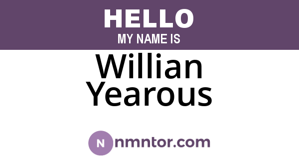 Willian Yearous