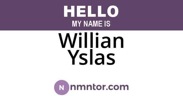 Willian Yslas