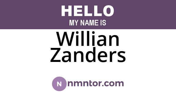 Willian Zanders