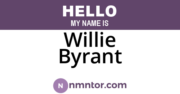 Willie Byrant