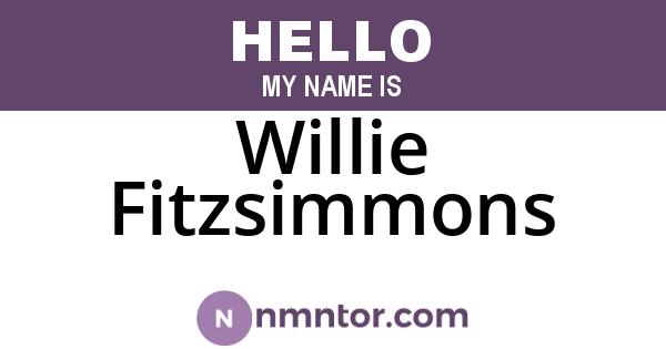 Willie Fitzsimmons
