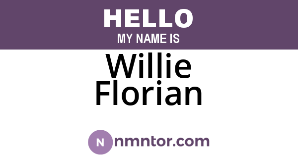 Willie Florian