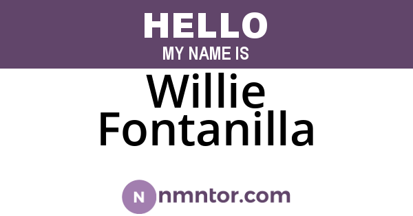Willie Fontanilla