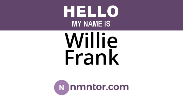 Willie Frank