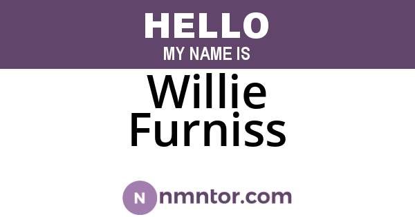 Willie Furniss
