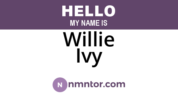Willie Ivy