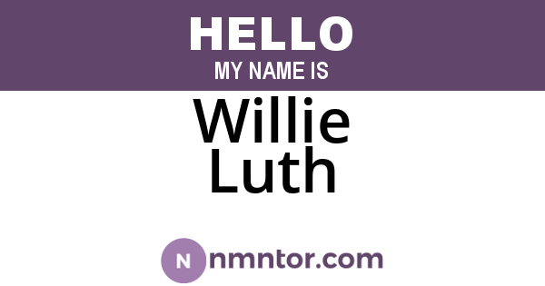 Willie Luth
