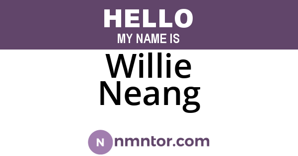 Willie Neang
