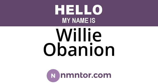 Willie Obanion