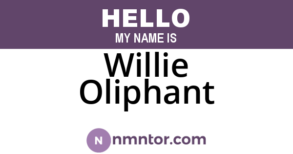 Willie Oliphant