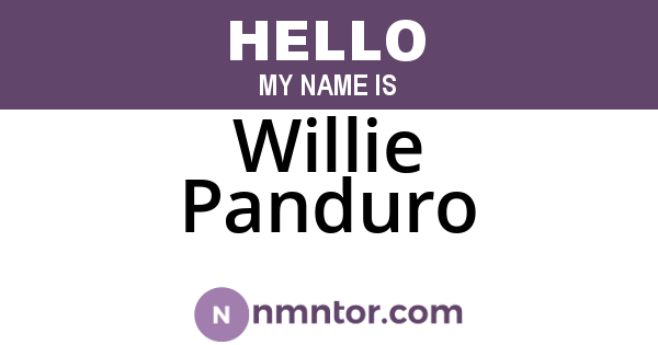 Willie Panduro