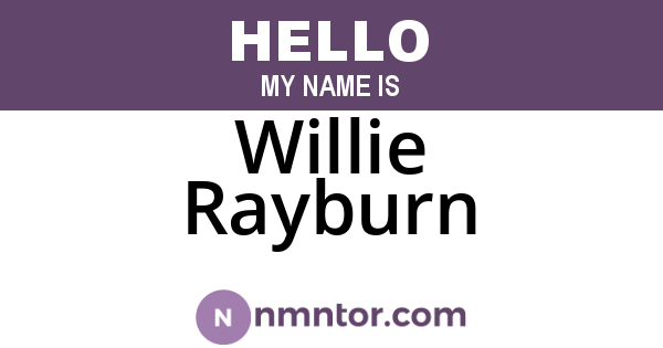 Willie Rayburn