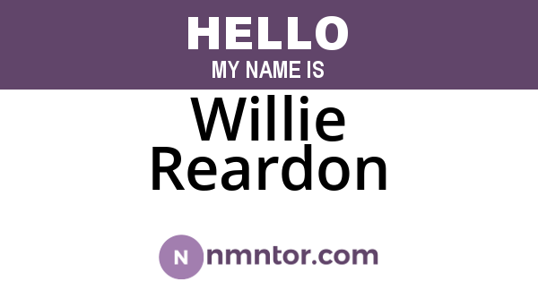 Willie Reardon