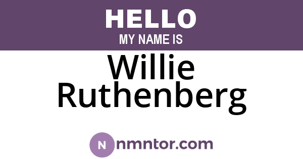 Willie Ruthenberg