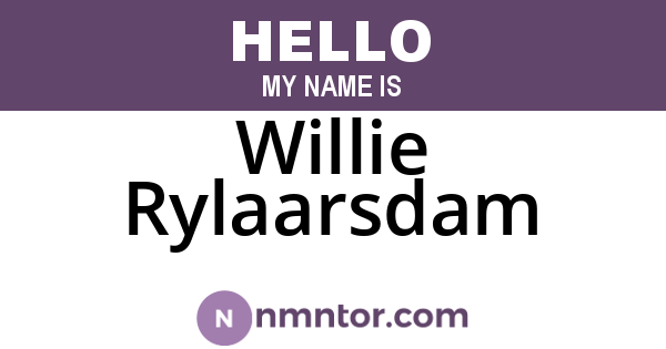 Willie Rylaarsdam