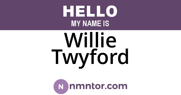 Willie Twyford