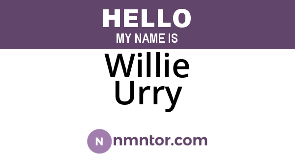 Willie Urry
