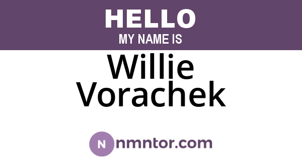 Willie Vorachek