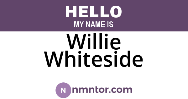 Willie Whiteside