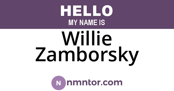 Willie Zamborsky