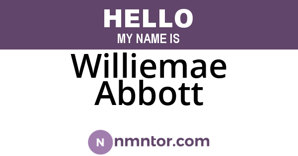 Williemae Abbott