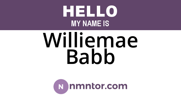 Williemae Babb