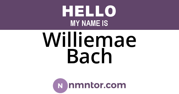 Williemae Bach