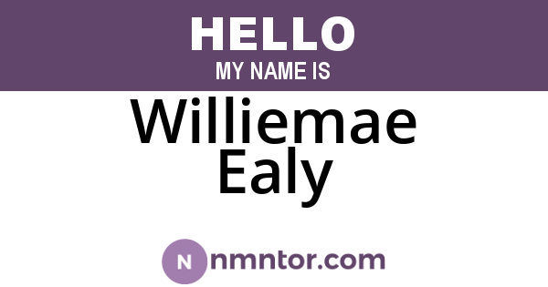 Williemae Ealy